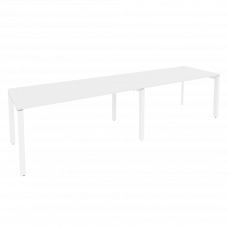 Onix Рабочая станция на П-образном м/к O.MP-RS-2.4.8 Белый Бриллиант/Металл Белый 3160*800*750