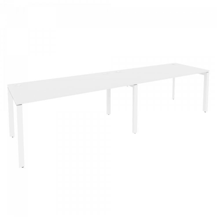 Onix Рабочая станция на П-образном м/к O.MP-RS-2.4.8 Белый Бриллиант/Металл Белый 3160*800*750