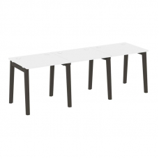 Onix Wood Рабочая станция OW.RS-3.0.7 Белый Бриллиант/Дуб Темный/Металл Антрацит 2340*720*750