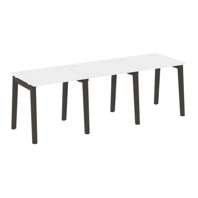 Onix Wood Рабочая станция OW.RS-3.0.7 Белый Бриллиант/Дуб Темный/Металл Антрацит 2340*720*750