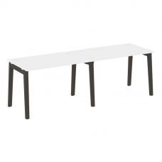 Onix Wood Рабочая станция OW.RS-2.2.7 Белый Бриллиант/Дуб Темный/Металл Антрацит 2360*720*750