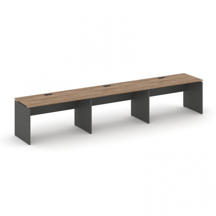 Style Project Рабочая станция 1 сторон. SN-D.ORS-051 Дуб Табак/Антрацит/Черная Заглушка 2940*800*750