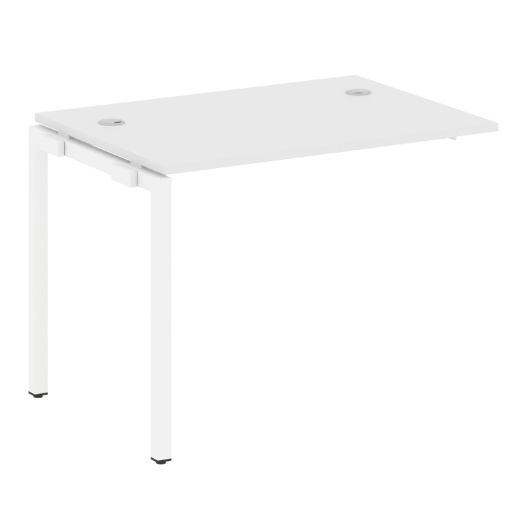 Metal System Quattro Проходной элемент рабочей станции на П-образном м/к 40БП.ПРС-СП-1.1 Белый/Метал