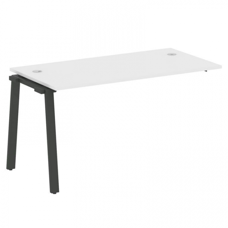 Metal System Проходной элемент рабочей станции на А-образном м/к БА.ПРС-СП-1.3 Белый/Металл Антрацит