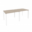 Onix Рабочая станция на П-образном м/к O.MP-RS-2.1.8 Дуб Аттик/Металл Белый 1960*800*750