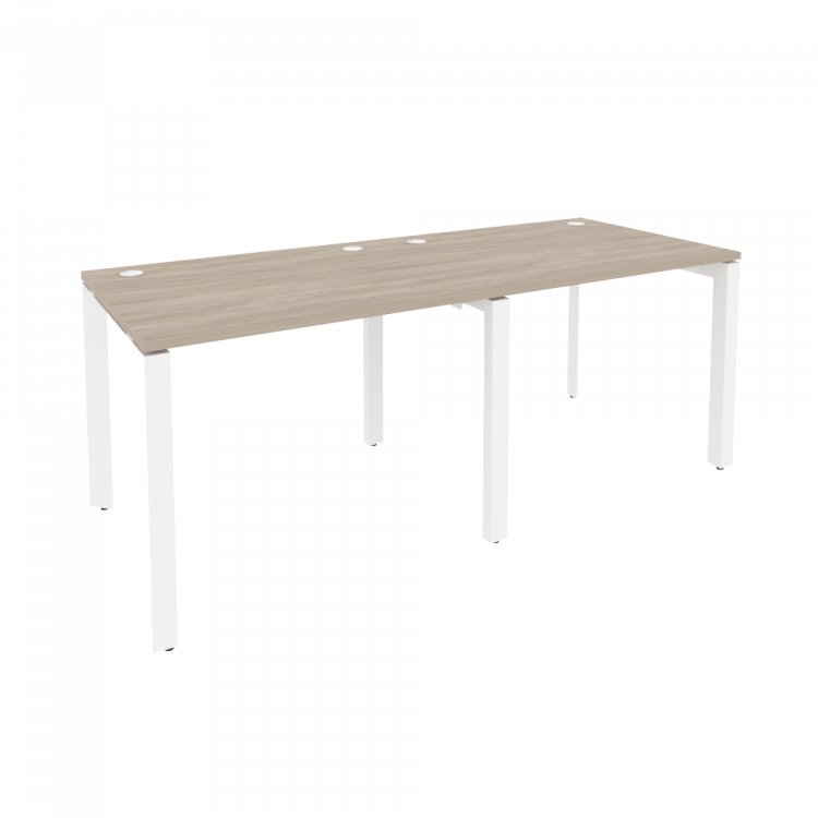 Onix Рабочая станция на П-образном м/к O.MP-RS-2.1.8 Дуб Аттик/Металл Белый 1960*800*750