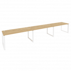 Onix Рабочая станция на О-образном м/к O.MO-RS-3.4.7 Тиквуд Светлый/Металл Белый 4740*720*750