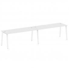 Metal System Рабочая станция на 2 места на А-образном м/к БА.СМ-2.5 Белый/Металл Белый 3600*720*750