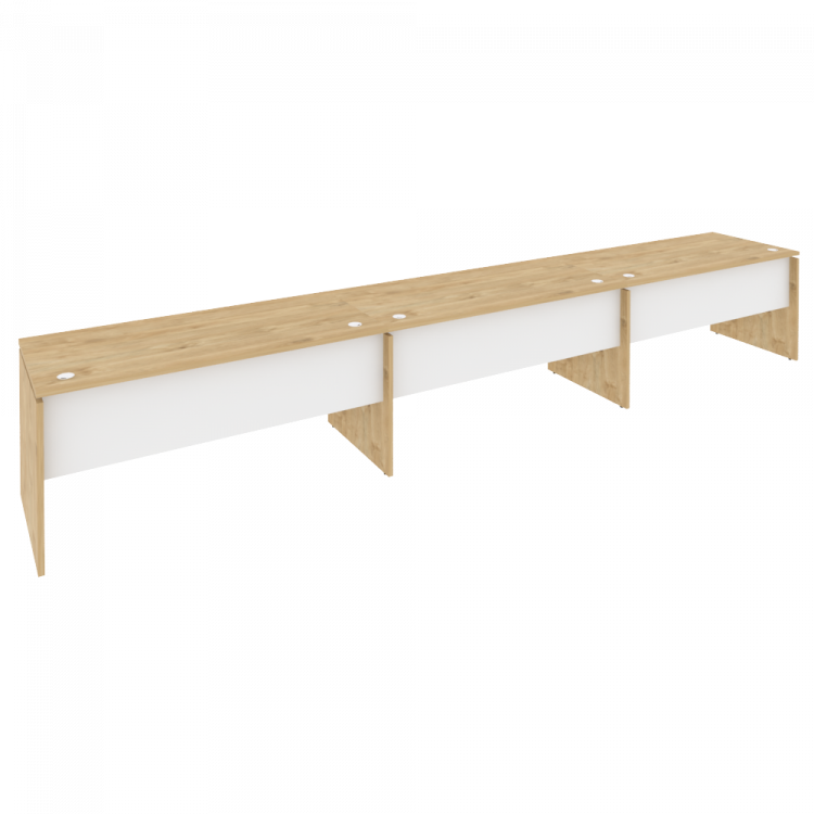 Onix Рабочая станция O.RS-3.4.7 Тиквуд Светлый/Белый Бриллиант 4740*720*750