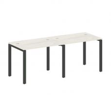 Metal System Рабочая станция на 2 места на П-образном м/к БП.СМ-2.1 Дуб Наварра/Металл Антрацит 2000