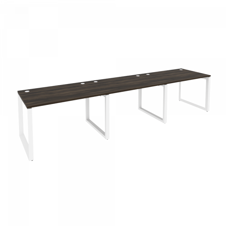 Onix Рабочая станция на О-образном м/к O.MO-RS-3.2.8 Дуб Мали/Металл Белый 3540*800*750