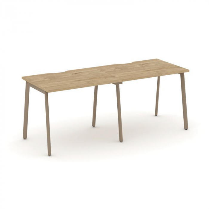 Эстетика Рабочая станция 2 места ES.RS-2.1-VP Тиквуд Светлый/Металл Латте 1960*730*750