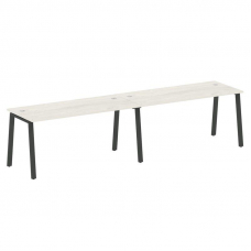 Metal System Рабочая станция на 2 места на А-образном м/к БА.СМ-2.4 Дуб Наварра/Металл Антрацит 3200