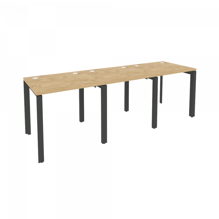 Onix Рабочая станция на П-образном м/к O.MP-RS-3.0.7 Тиквуд Светлый/Металл Антрацит 2340*720*750