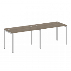 Metal System Quattro Рабочая станция на 2 места на П-образном м/к 40БП.СМ-2.2 Вяз Благородный/Металл