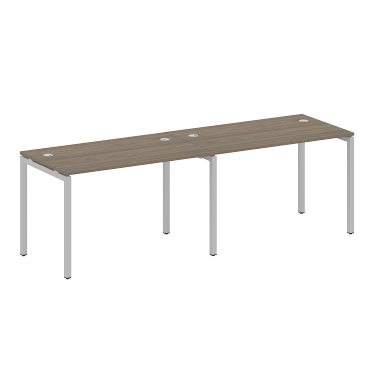 Metal System Quattro Рабочая станция на 2 места на П-образном м/к 40БП.СМ-2.2 Вяз Благородный/Металл