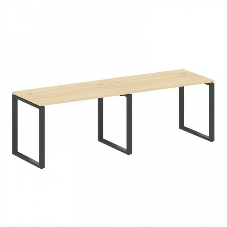 Metal System Рабочая станция на 2 места на О-образном м/к БО.СМ-2.2 Акация Лорка/Металл Антрацит 240