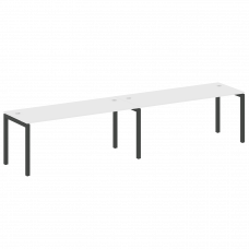 Metal System Quattro Рабочая станция на 2 места на П-образном м/к 50БП.СМ-2.5 Белый/Металл Антрацит