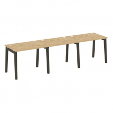 Onix Wood Рабочая станция OW.RS-3.1.7 Тиквуд Светлый/Дуб Темный/Металл Антрацит 2940*720*750