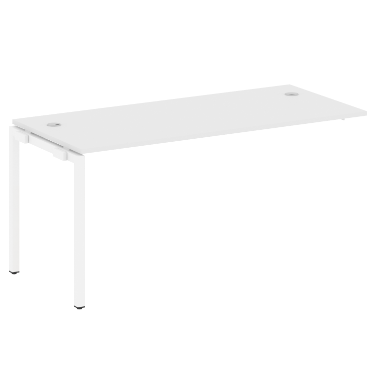 Metal System Quattro Проходной элемент рабочей станции на П-образном м/к 40БП.ПРС-СП-1.4 Белый/Метал