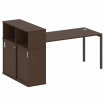 Metal System Quattro Стол письменный с шкафом-купе на П-образном м/к 40БП.РС-СШК-3.4 Т Венге Цаво/Ме