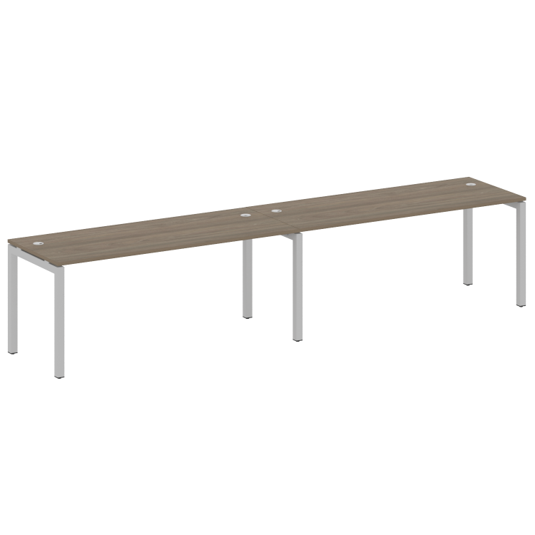 Metal System Quattro Рабочая станция на 2 места на П-образном м/к 50БП.СМ-2.5 Вяз Благородный/Металл