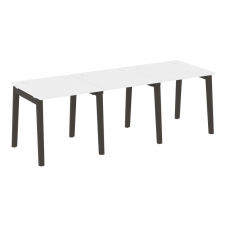 Onix Wood Рабочая станция OW.RS-3.0.8 Белый Бриллиант/Дуб Темный/Металл Антрацит 2340*800*750