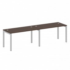Metal System Quattro Рабочая станция на 2 места на П-образном м/к 50БП.СМ-2.3 Венге Цаво/Металл Серы