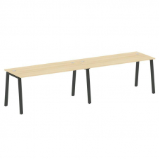 Metal System Рабочая станция на 2 места на А-образном м/к БА.СМ-2.4 Акация Лорка/Металл Антрацит 320