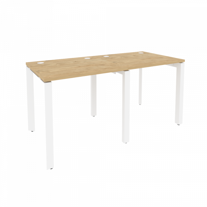 Оникс Рабочая станция на П-образном м/к O.MP-RS-2.0.7 Тиквуд Светлый/Металл Белый 1560*720*750