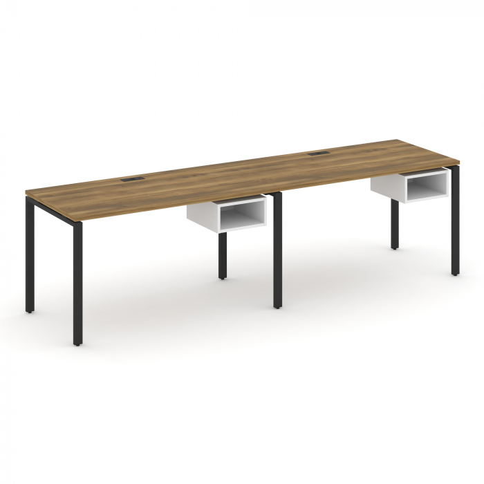 Концепт Рабочая станция односторонняя с подвес. тумбами 2 места CN.ORS-103 Сандал Янтарный/Белый Бри