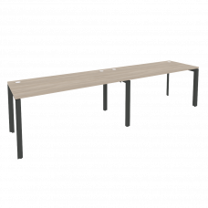 Onix Рабочая станция на П-образном м/к O.MP-RS-2.4.7 Дуб Аттик/Металл Антрацит 3160*720*750