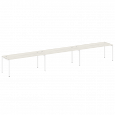 Metal System Quattro Рабочая станция на 3 места на П-образном м/к 40БП.СМ-3.5 Дуб Наварра/Металл Бел
