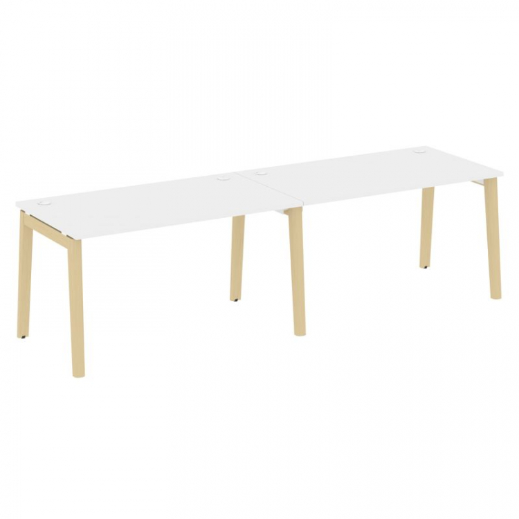 Onix Wood Рабочая станция OW.RS-2.3.8 Белый Бриллиант/Дуб Светлый/Металл Белый 2760*800*750