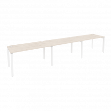 Onix Рабочая станция на П-образном м/к O.MP-RS-3.3.7 Денвер Светлый/Металл Белый 4140*720*750