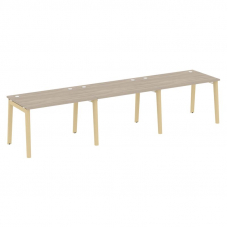 Onix Wood Рабочая станция OW.RS-3.2.8 Дуб Аттик/Дуб Светлый/Металл Белый 3540*800*750