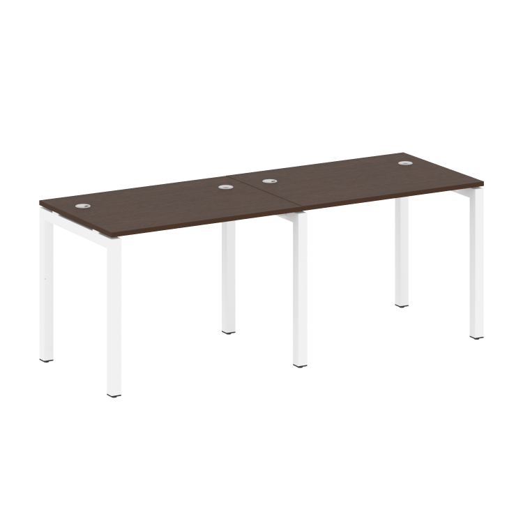 Metal System Quattro Рабочая станция на 2 места на П-образном м/к 50БП.СМ-2.1 Венге Цаво/Металл Белы