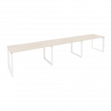Onix Рабочая станция на О-образном м/к O.MO-RS-3.3.7 Денвер Светлый/Металл Белый 4140*720*750