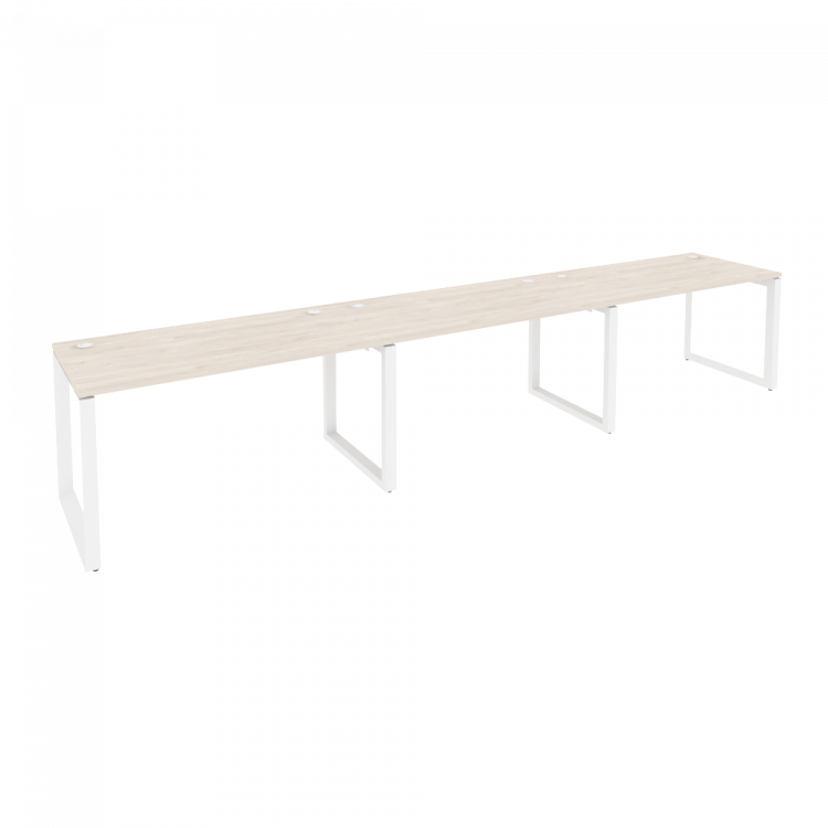 Onix Рабочая станция на О-образном м/к O.MO-RS-3.3.7 Денвер Светлый/Металл Белый 4140*720*750