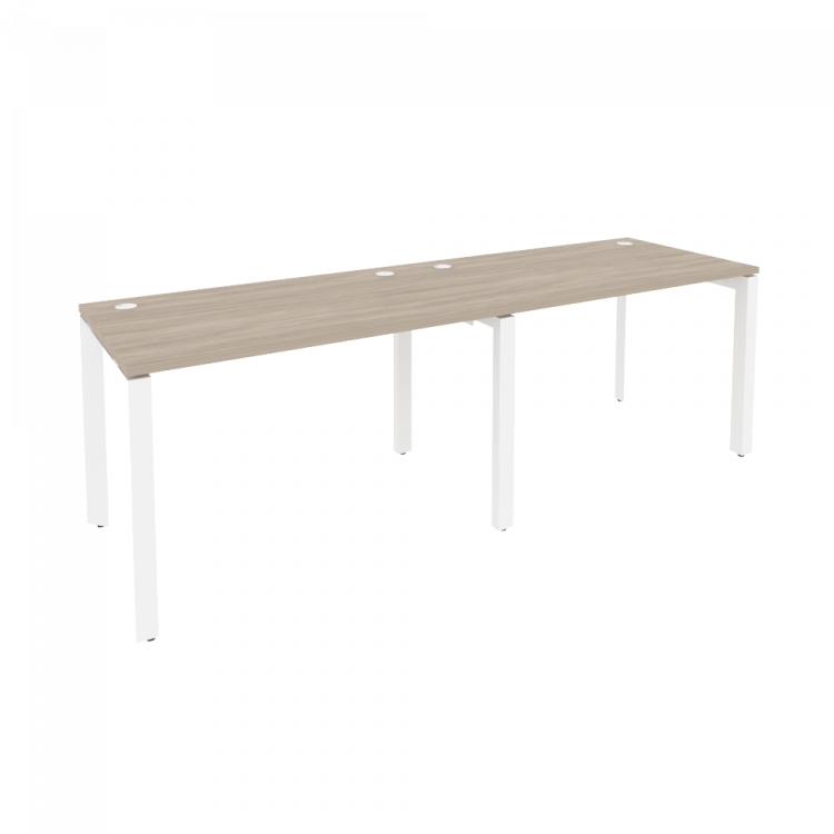 Onix Рабочая станция на П-образном м/к O.MP-RS-2.2.7 Дуб Аттик/Металл Белый 2360*720*750