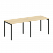 Metal System Quattro Рабочая станция на 2 места на П-образном м/к 40БП.СМ-2.1 Акация Лорка/Металл Ан