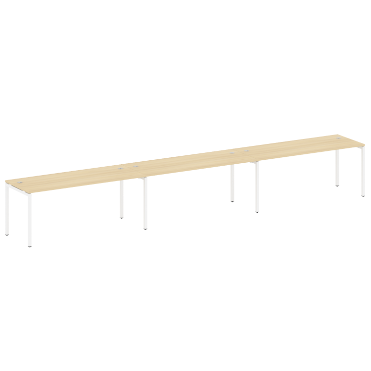Metal System Quattro Рабочая станция на 3 места на П-образном м/к 40БП.СМ-3.5 Акация Лорка/Металл Бе