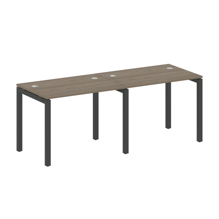 Metal System Quattro Рабочая станция на 2 места на П-образном м/к 50БП.СМ-2.1 Вяз Благородный/Металл