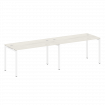 Metal System Quattro Рабочая станция на 2 места на П-образном м/к 40БП.СМ-2.3 Дуб Наварра/Металл Бел