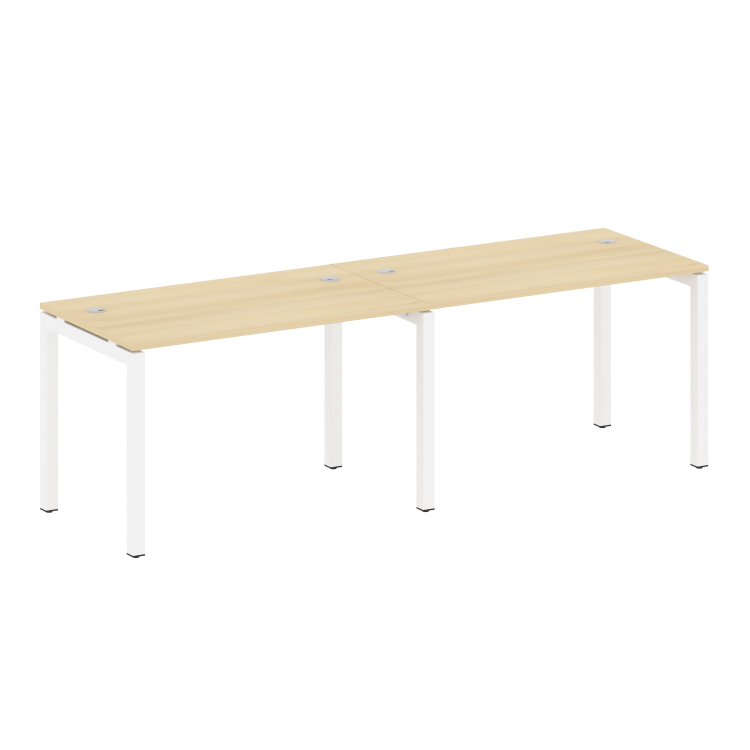 Metal System Quattro Рабочая станция на 2 места на П-образном м/к 50БП.СМ-2.2 Акация Лорка/Металл Бе