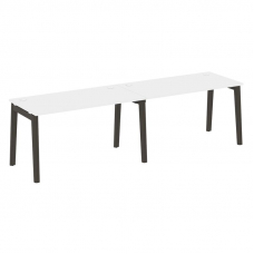 Onix Wood Рабочая станция OW.RS-2.3.7 Белый Бриллиант/Дуб Темный/Металл Антрацит 2760*720*750