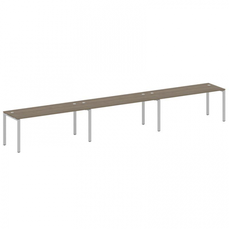 Metal System Рабочая станция на 3 места на П-образном м/к БП.СМ-3.5 Вяз Благородный/Металл Серый 540