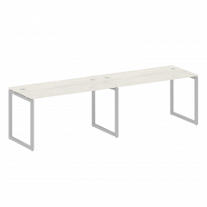 Metal System Quattro Рабочая станция на 2 места на О-образном м/к 40БО.СМ-2.3 Дуб Наварра/Металл Сер