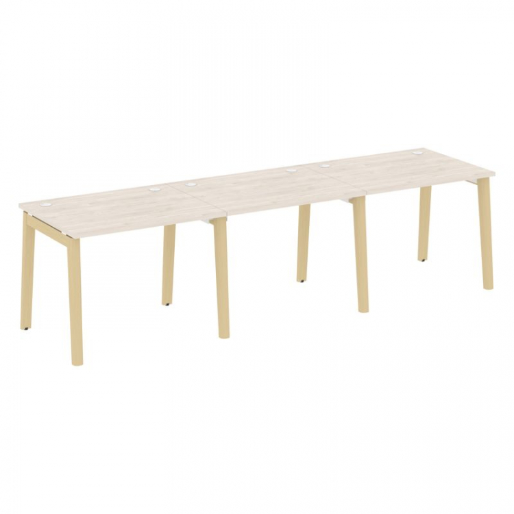 Onix Wood Рабочая станция OW.RS-3.1.8 Денвер Светлый/Дуб Светлый/Металл Белый 2940*800*750
