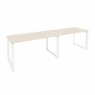 Onix Рабочая станция на О-образном м/к O.MO-RS-2.3.7 Денвер Светлый/Металл Белый 2760*720*750